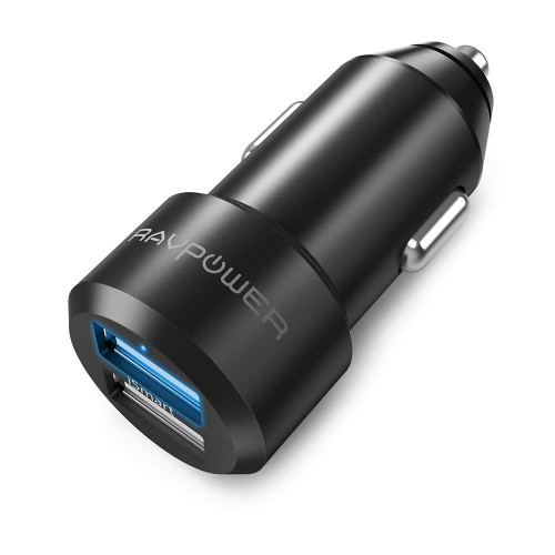 Автомобильная зарядка RAVPower Metal Dual USB Car Charger 24W 4.8A with iSmart 2.0 Charging Tech